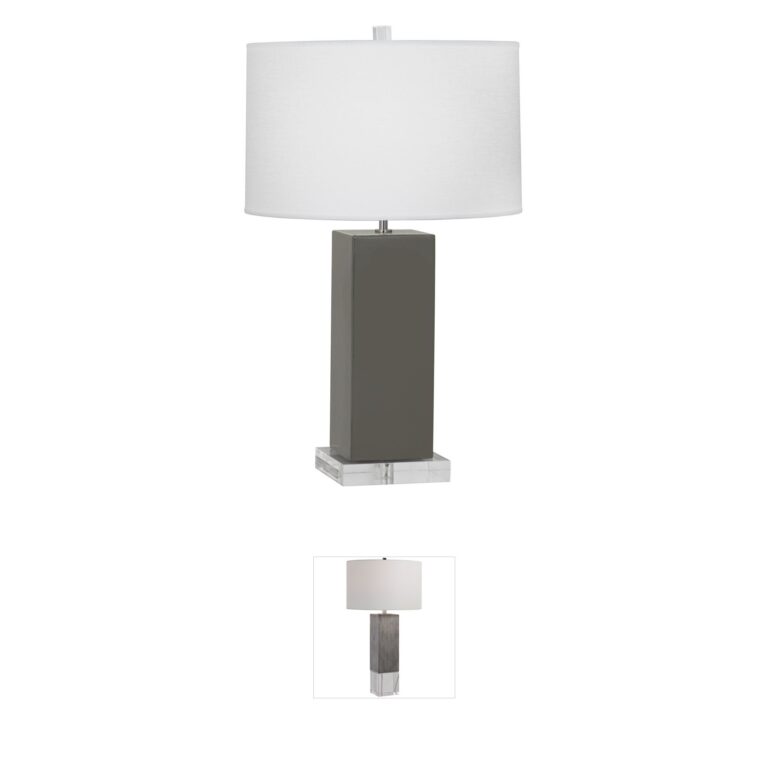 Robert Abbey Harvey Ash Ceramic Table Lamp with Lucite Base