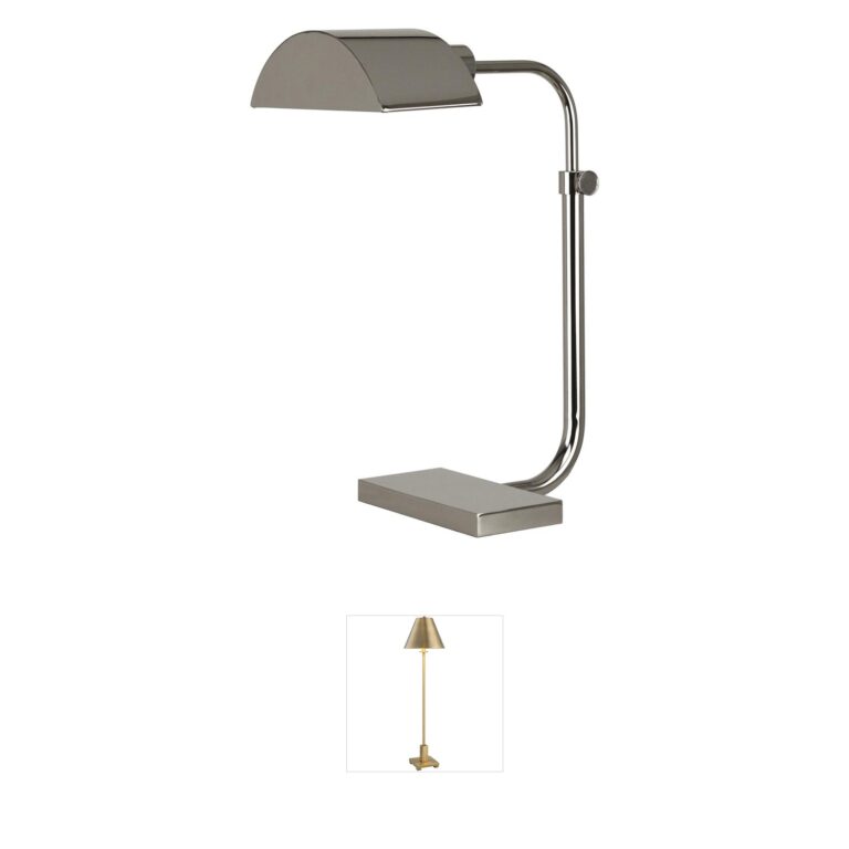 Robert Abbey Koleman Polished Nickel Metal Table Lamp