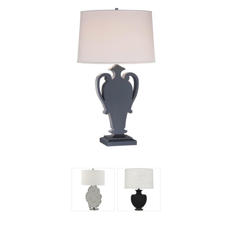 Minka-Lavery ML Collection Ocean Blue & Silver Leaf Table Lamp