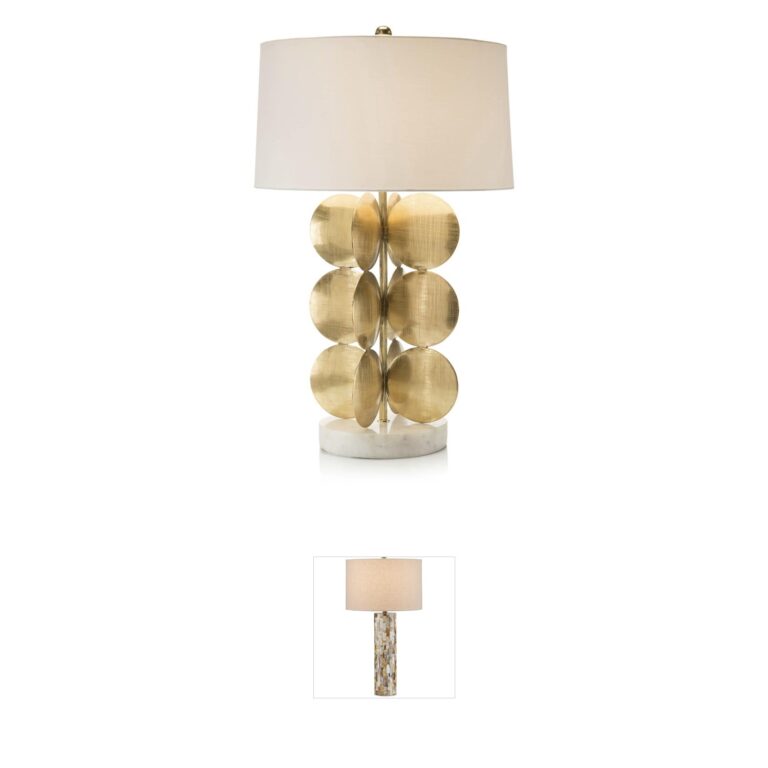 John-Richard Around in Circles 35-Inch Stone and Marble Table Lamp