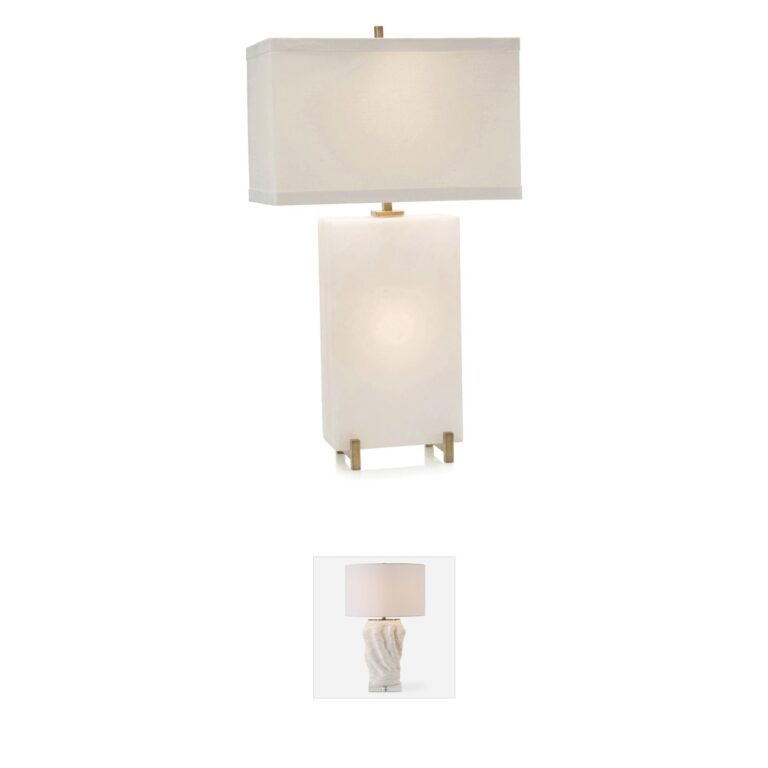 John-Richard Leah Alabaster Block Table Lamp