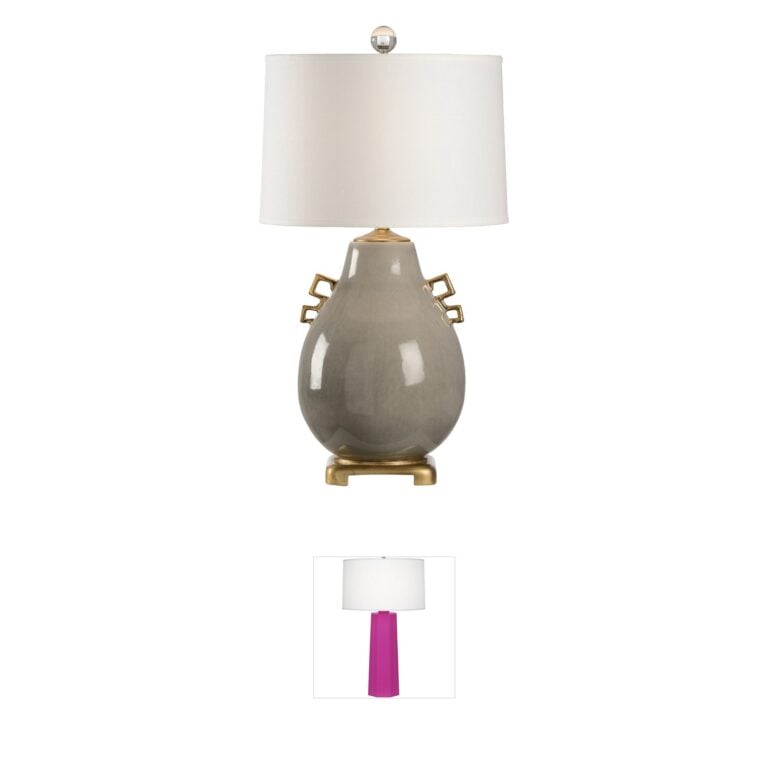 Wildwood Porcelain Table Lamp with Slate Gray Glaze