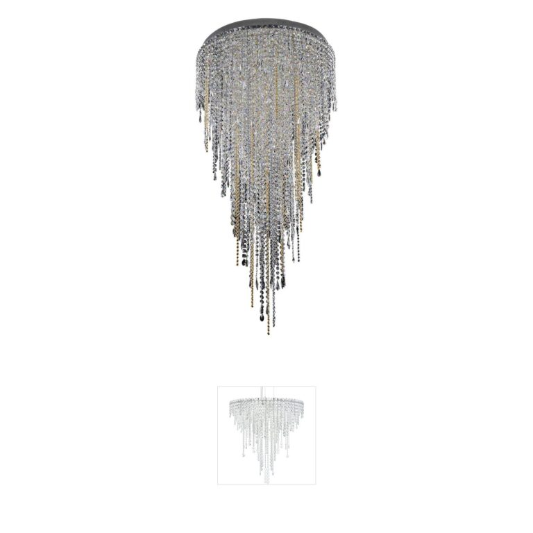 Allegri Tenuta 32" Chrome Crystal Pendant