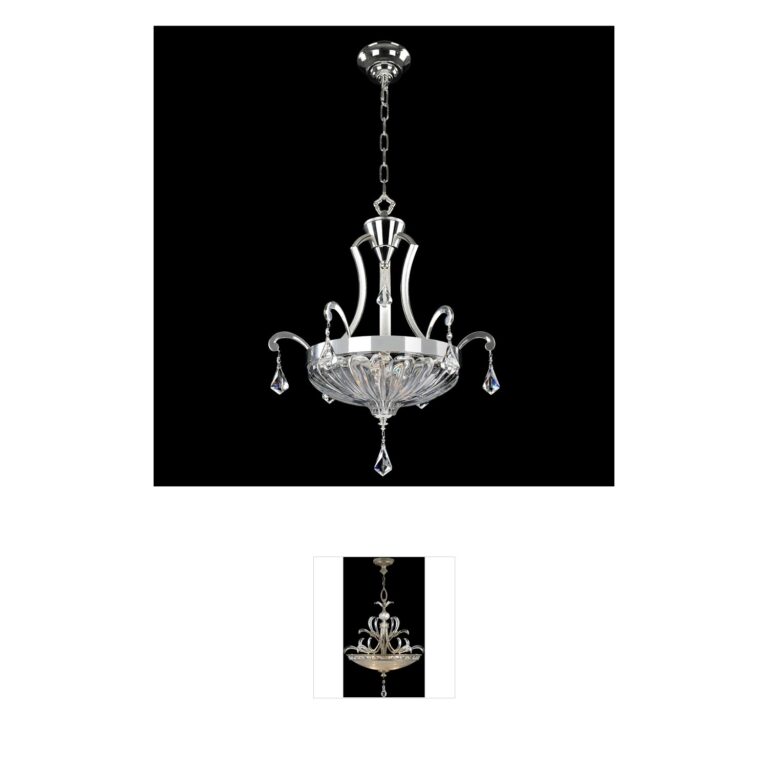 Allegri Orecchini 19" Two-Tone Silver Crystal Pendant