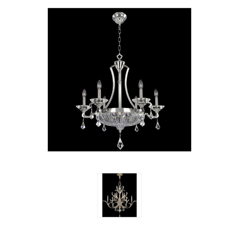Allegri Orecchini 26" Crystal Chandelier in Two Tone Silver