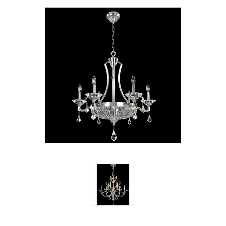 Allegri Orecchini 29" Crystal Chandelier in Two Tone Silver