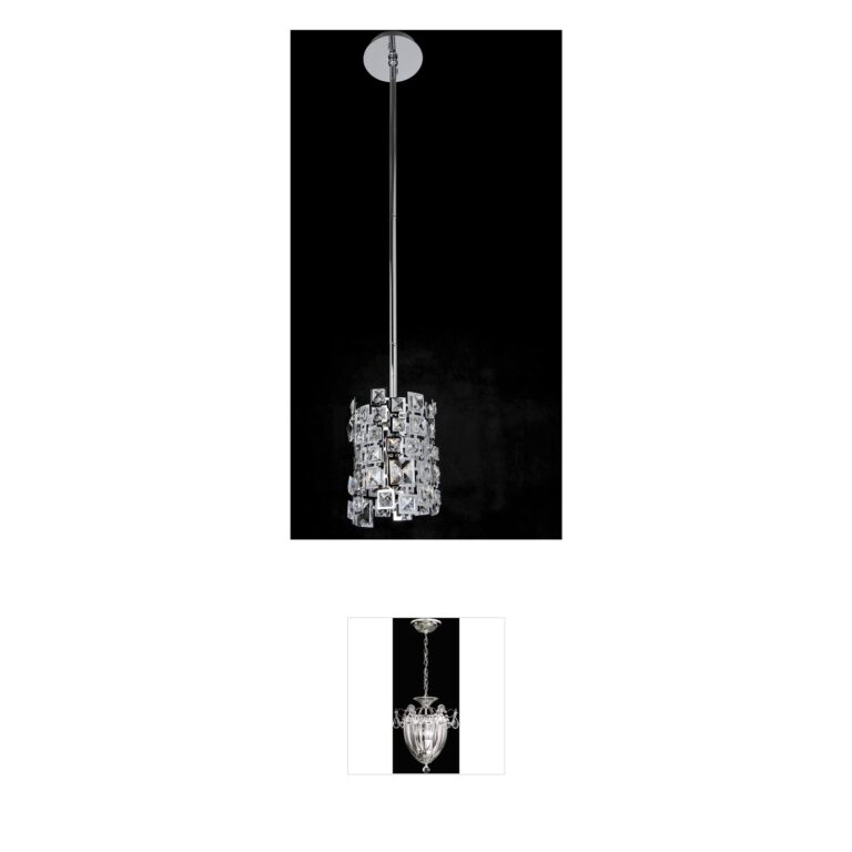 Allegri Dolo Chrome Mini Pendant with Firenze Crystals