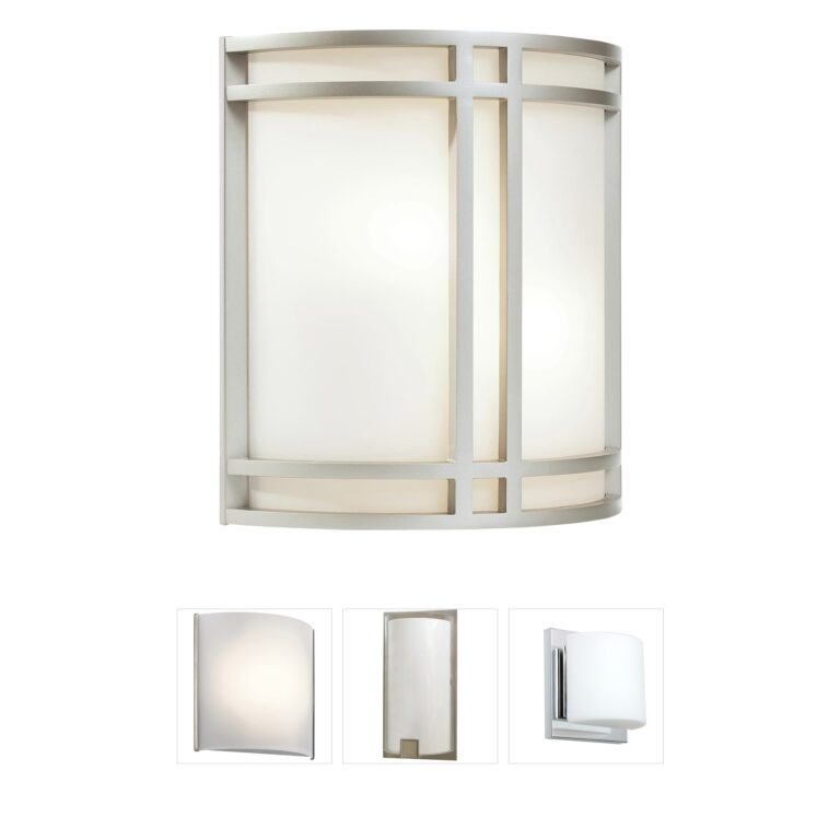 Access Lighting Artemis Satin Steel Opal Wall Sconce