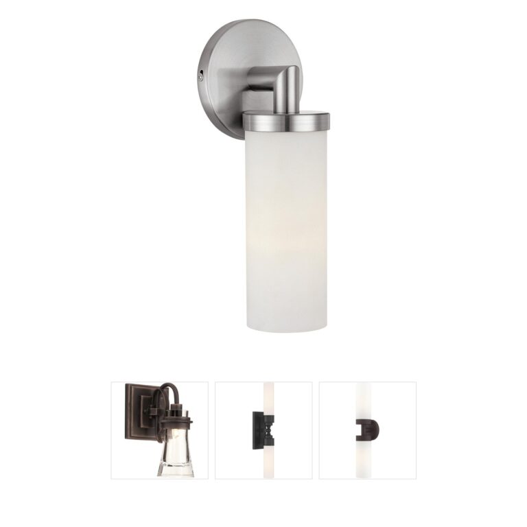 Access Lighting Aqueous Steel & Opal Glass Vanity Light