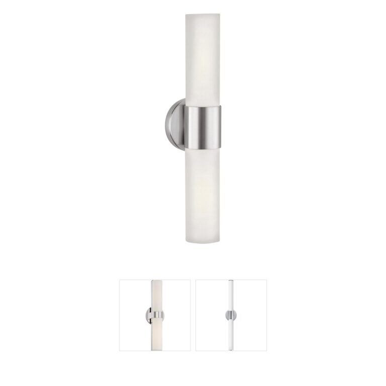 Access Lighting Aqueous Brushed Steel 2-Light Vanity Light