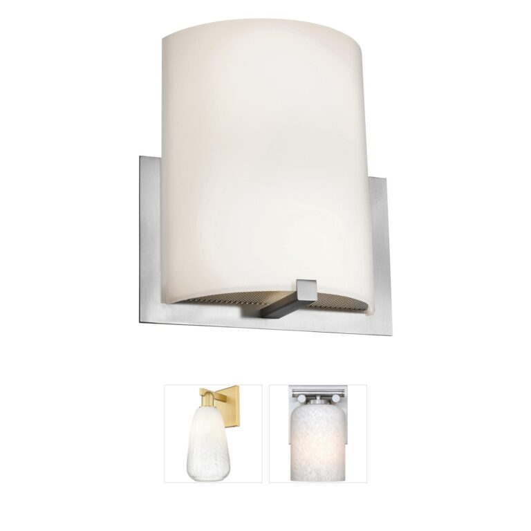 Access Lighting Breez Brushed Steel & Opal Glass Wall Sconce