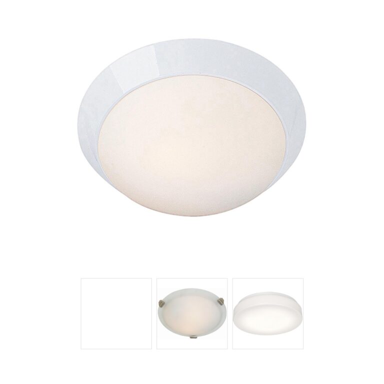 Access Lighting Cobalt 13-Inch White Flush Mount with Opal Glass