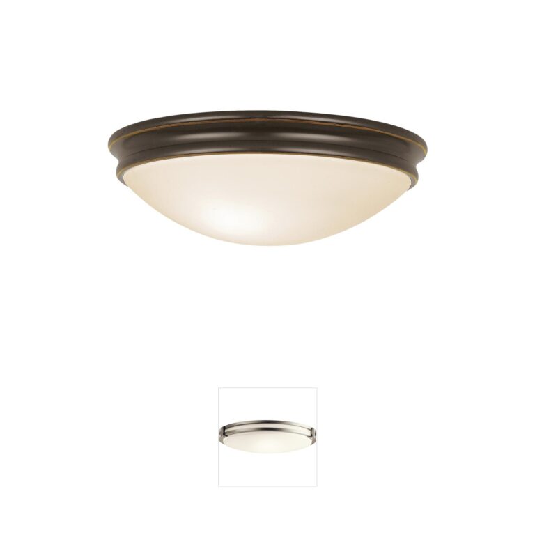 Access Lighting Atom Oil Rubbed Bronze Flush Mount with Opal Glass