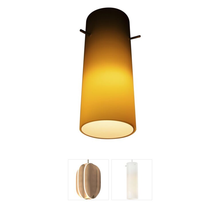 Access Lighting Cylinder Amber Glass Pendant Shade
