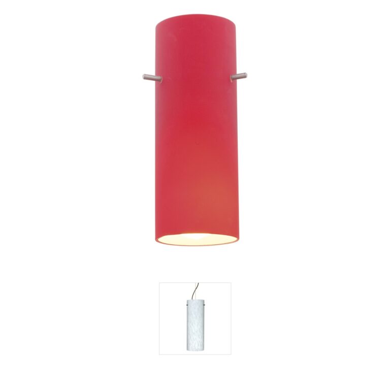 Access Lighting Cylinder Red Glass Pendant Shade