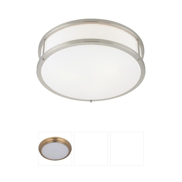 Access Lighting Conga 16-Inch Brushed Steel Flush Mount with Opal Glass