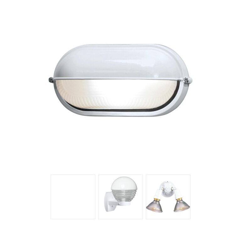 Access Nauticus White Aluminum and Frosted Glass Outdoor Wall Sconce