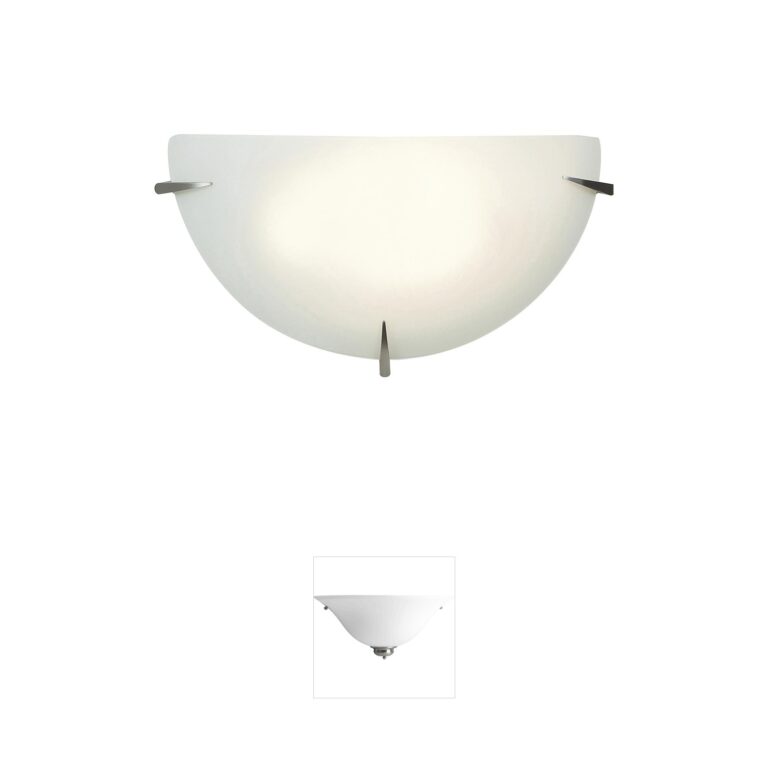 Access Lighting Zenon Brushed Steel Opal Glass Wall Sconce