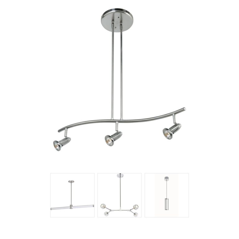 Access Lighting Cobra 3-Light Adjustable Brushed Steel Pendant