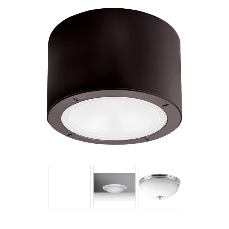 Modern Forms Vessel Bronze LED Flush Mount with Silk Screened Glass