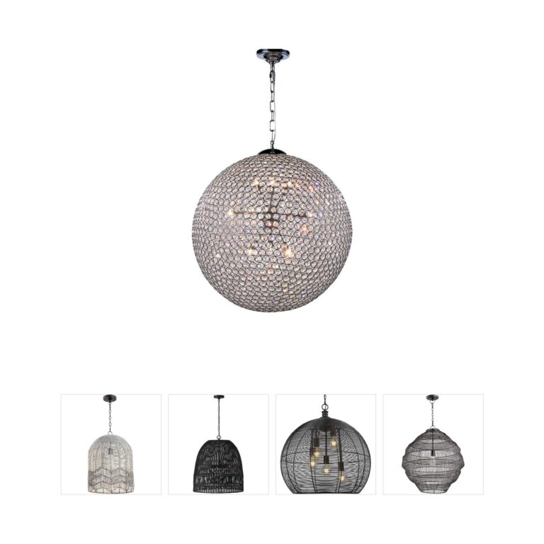 Elegant Lighting Cabaret Chrome Royal Cut Crystal Pendant