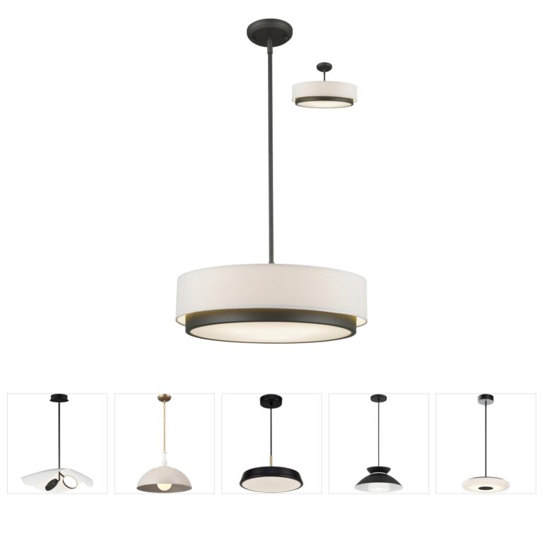 Z-Lite Jade 22-Inch 3-Light Factory Bronze Pendant with White Linen Shade