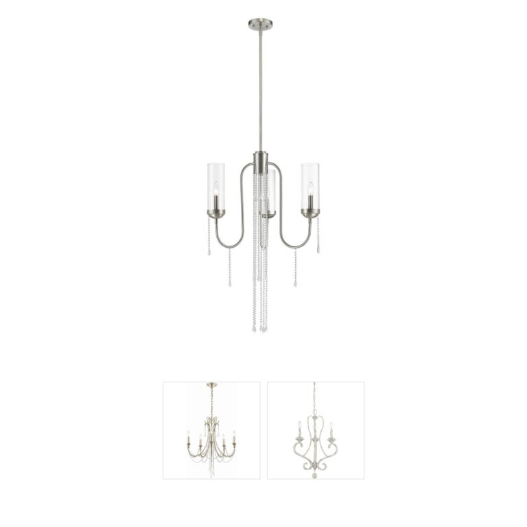 Z-Lite Siena Brushed Nickel & Clear Glass Chandelier