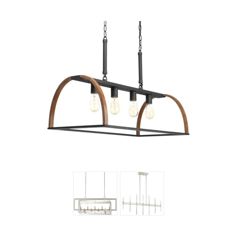 Progress Lighting Trestle Gilded Iron Steel Island Pendant