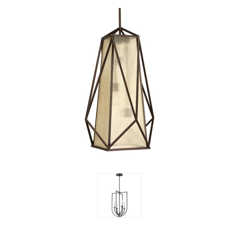 Progress Lighting Marque Antique Bronze Seeded Glass Foyer Pendant