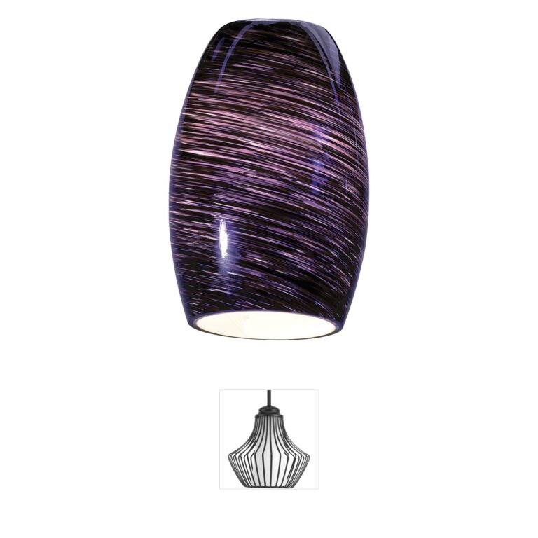 Access Lighting Chianti Purple Swirl Glass Pendant Shade