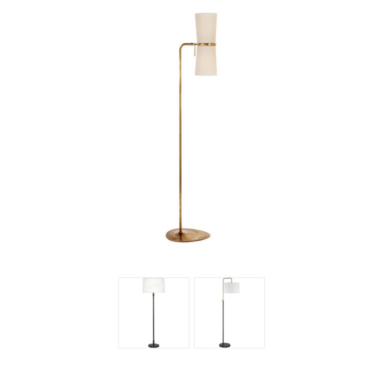Visual Comfort Signature Collection AERIN Clarkson Antique Brass Floor Lamp