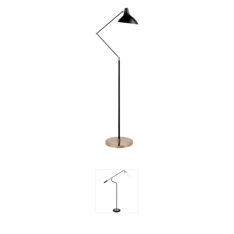 Visual Comfort Signature Collection AERIN Charlton Black and Brass Floor Lamp