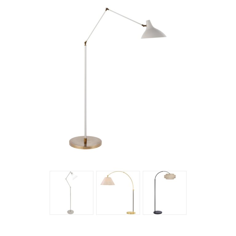 Visual Comfort Signature Collection AERIN Charlton Plaster White Floor Lamp
