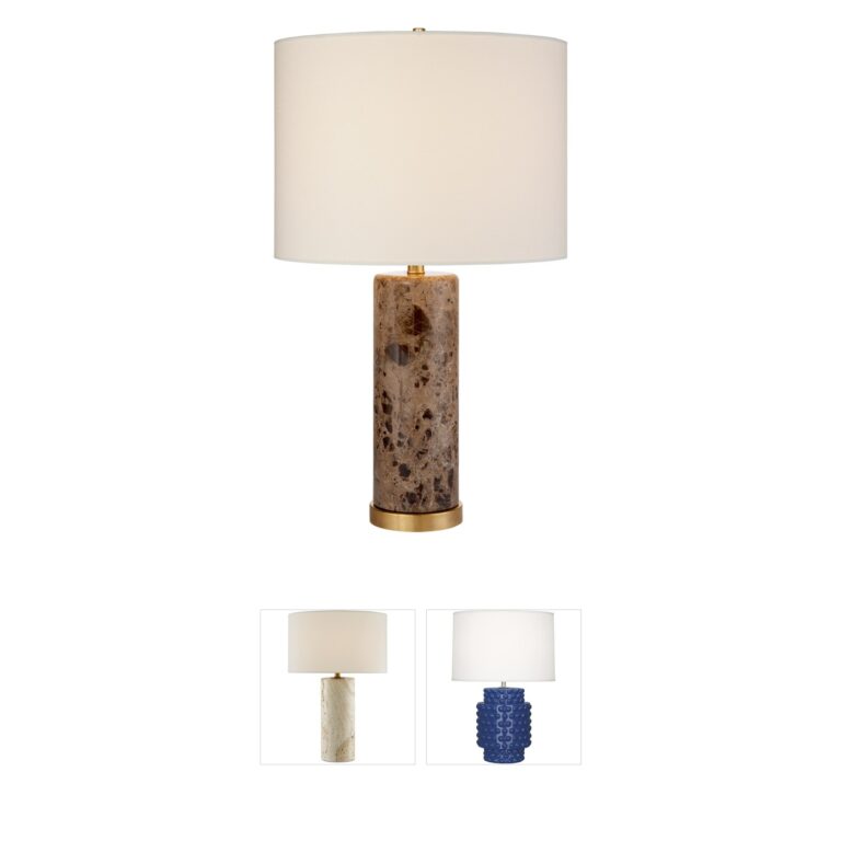 Visual Comfort Signature Collection AERIN Cliff Brown Marble Table Lamp