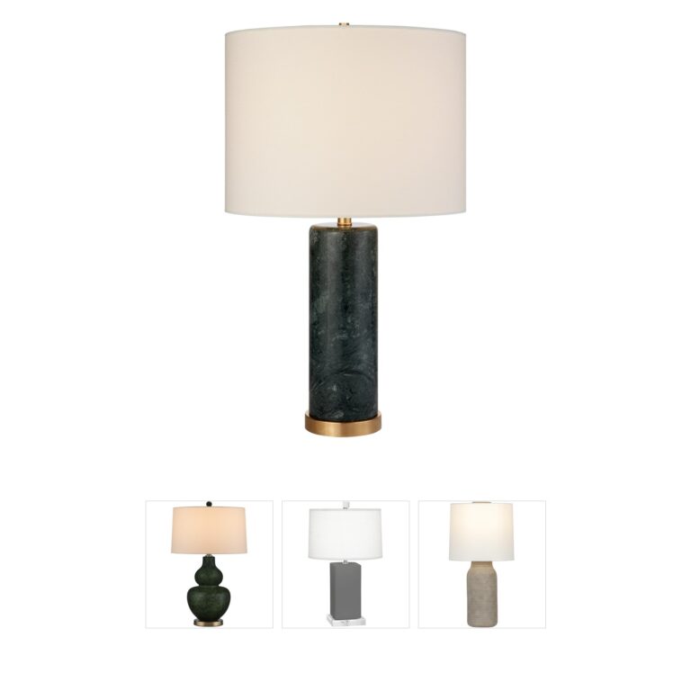 Visual Comfort Signature Collection AERIN Cliff Green Marble Table Lamp