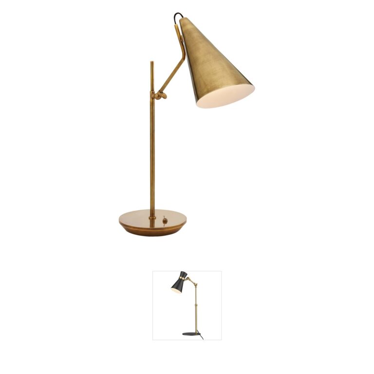 Visual Comfort Signature Collection AERIN Clemente Hand-Rubbed Antique Brass Table Lamp