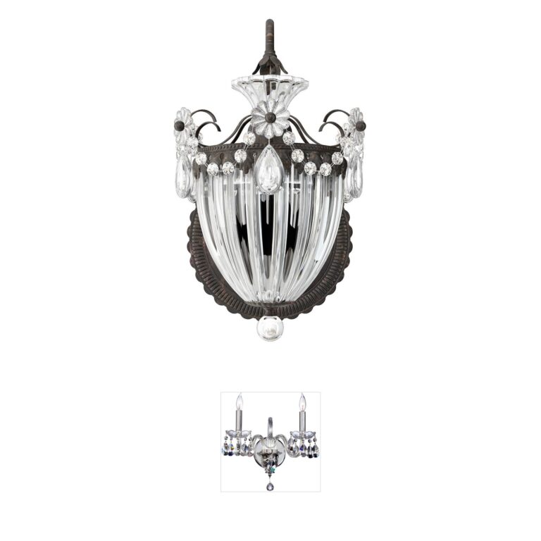 Schonbek Bagatelle 1-Light Wall Sconce in Heirloom Bronze with Heritage Handcut Crystal