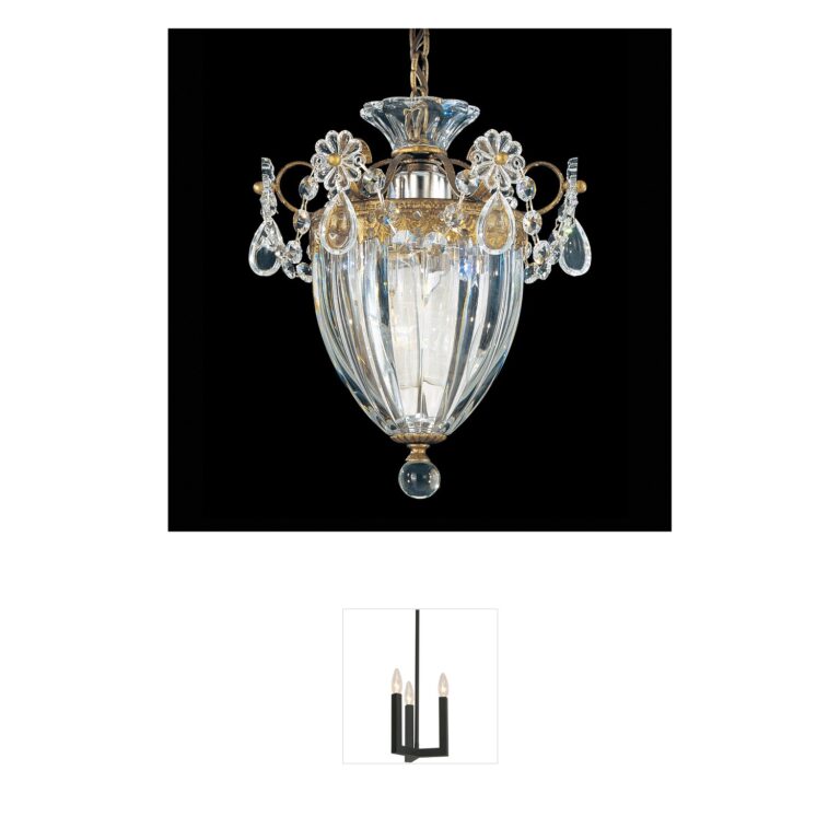 Schonbek Bagatelle 1-Light Heirloom Gold Mini Pendant with Heritage Handcut Crystal