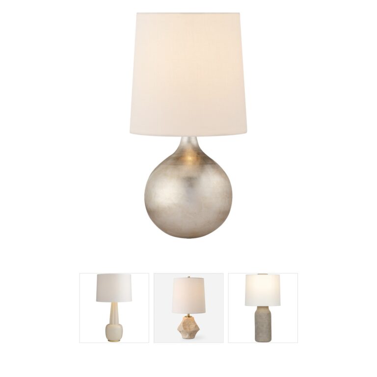 Visual Comfort AERIN Warren Burnished Silver Leaf Table Lamp