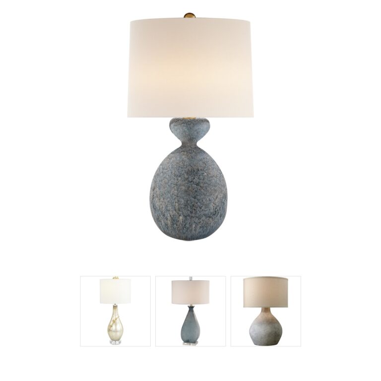 Visual Comfort Signature Collection AERIN Gannet Reactive Ceramic Glaze Table Lamp