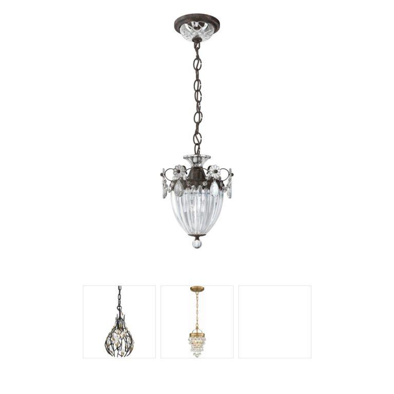 Schonbek Bagatelle Heirloom Bronze Mini Pendant with Heritage Handcut Crystal
