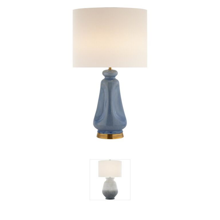 Visual Comfort Signature Collection AERIN Kapila Polar Blue Crackle Table Lamp