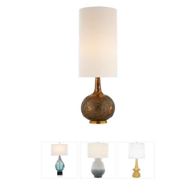 Visual Comfort Signature AERIN Hunlen Burnt Gold Glaze Table Lamp