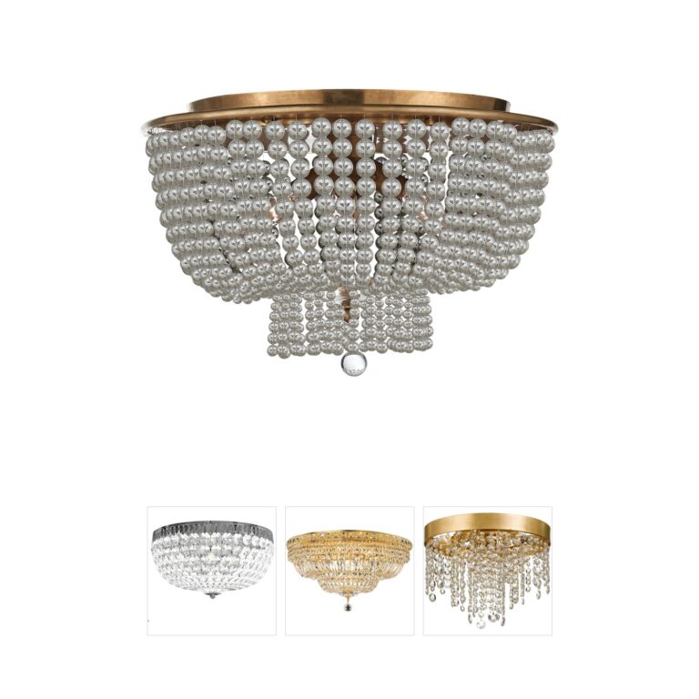 Visual Comfort Signature Collection AERIN Jacqueline Clear Glass Flush Mount
