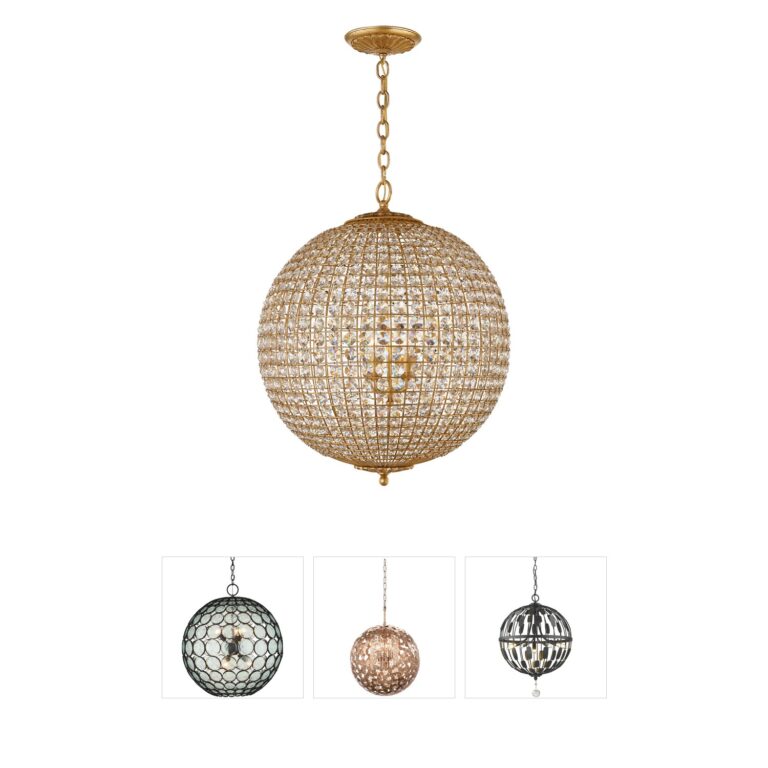 Visual Comfort Signature Collection AERIN Renwick Sphere Crystal Chandelier