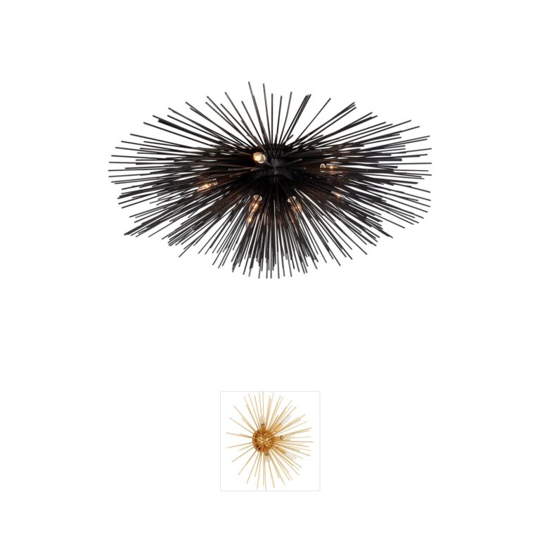 Visual Comfort Kelly Wearstler Strada Aged Iron Flush Mount