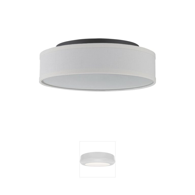 Nuvo Heather 13-Inch Aged Bronze LED Flush Mount with Satin White Glass