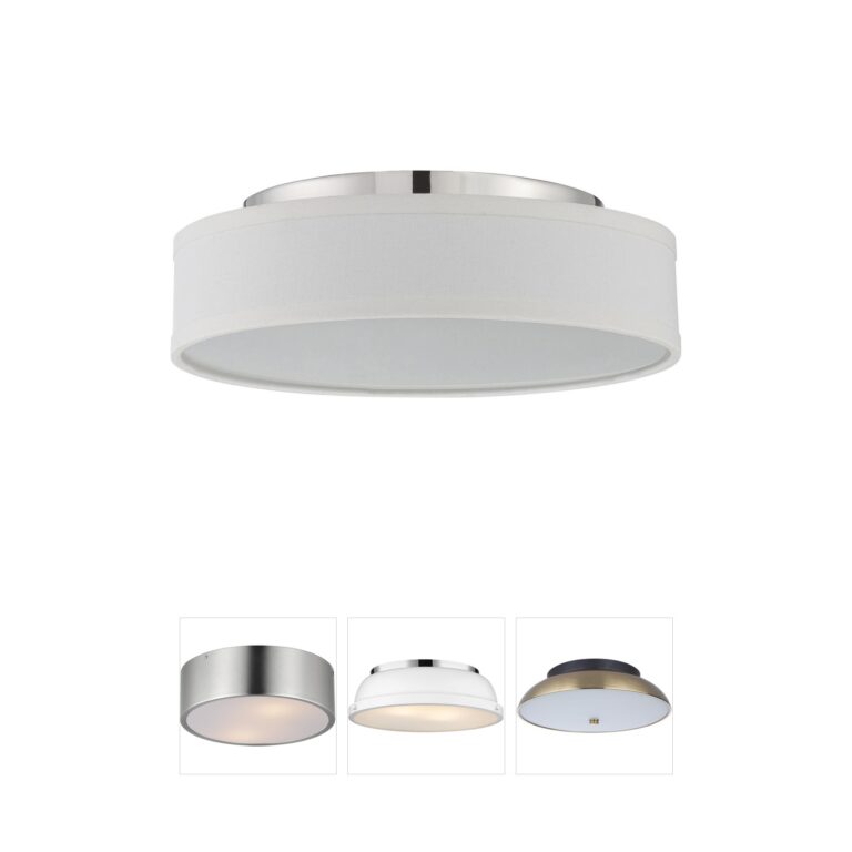 Nuvo Heather 13" Polished Nickel Flush Mount