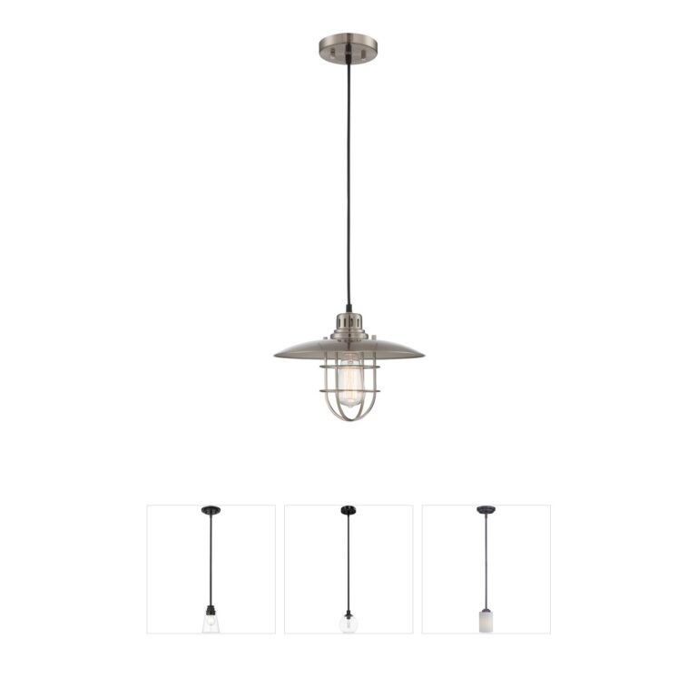 Lite Source Lanterna II Polished Steel Pendant
