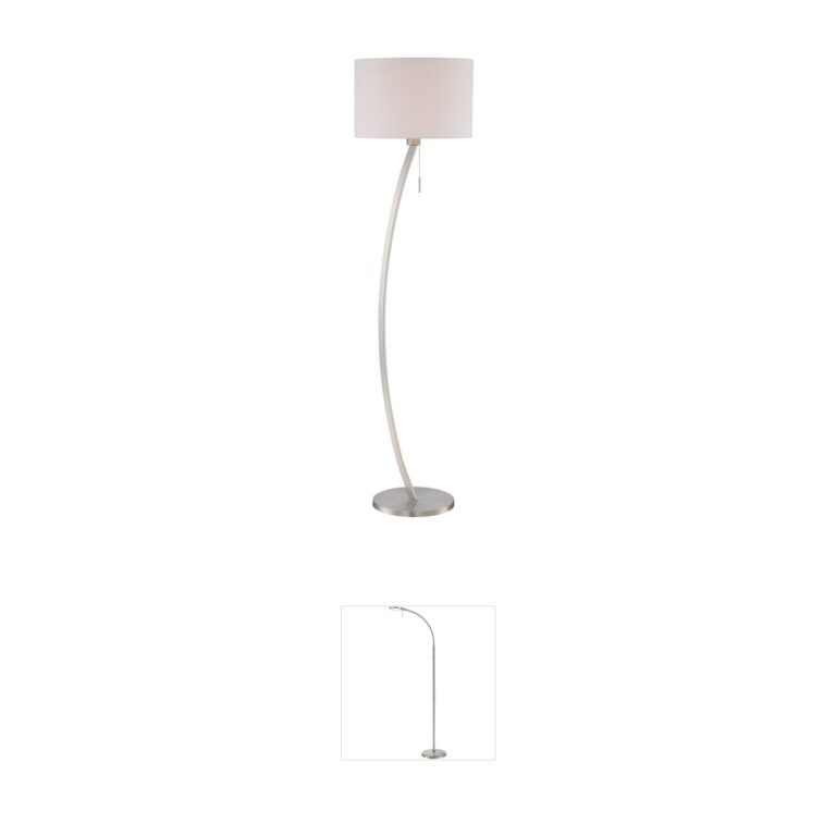 Lite Source Lilith Satin Chrome Floor Lamp